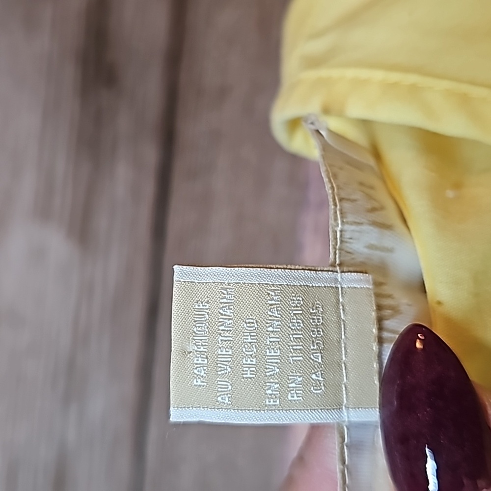 NEW MICHAEL KORS YELLOW SLEEVELESS RUFFLE FRONT PULLOVER BLOUSE TOP - Picture 11 of 14